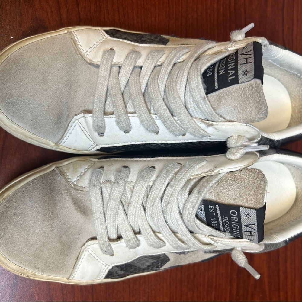 Vintage Havana Black and White Sneakers Minimalist Design